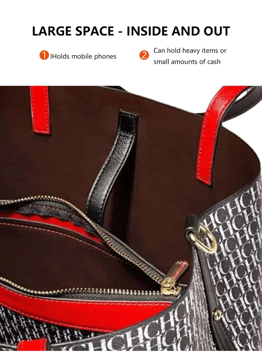 Exquisite High-quality Light Luxury Classic Letter Printed Large Capacity Women's Handbag High-quality Temperament Women's Handbag