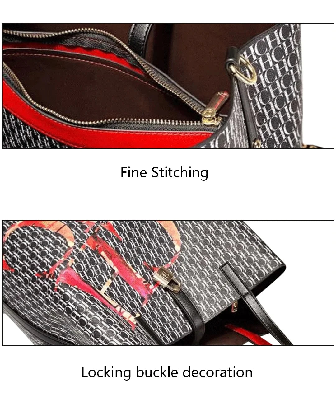 Exquisite High-quality Light Luxury Classic Letter Printed Large Capacity Women's Handbag High-quality Temperament Women's Handbag