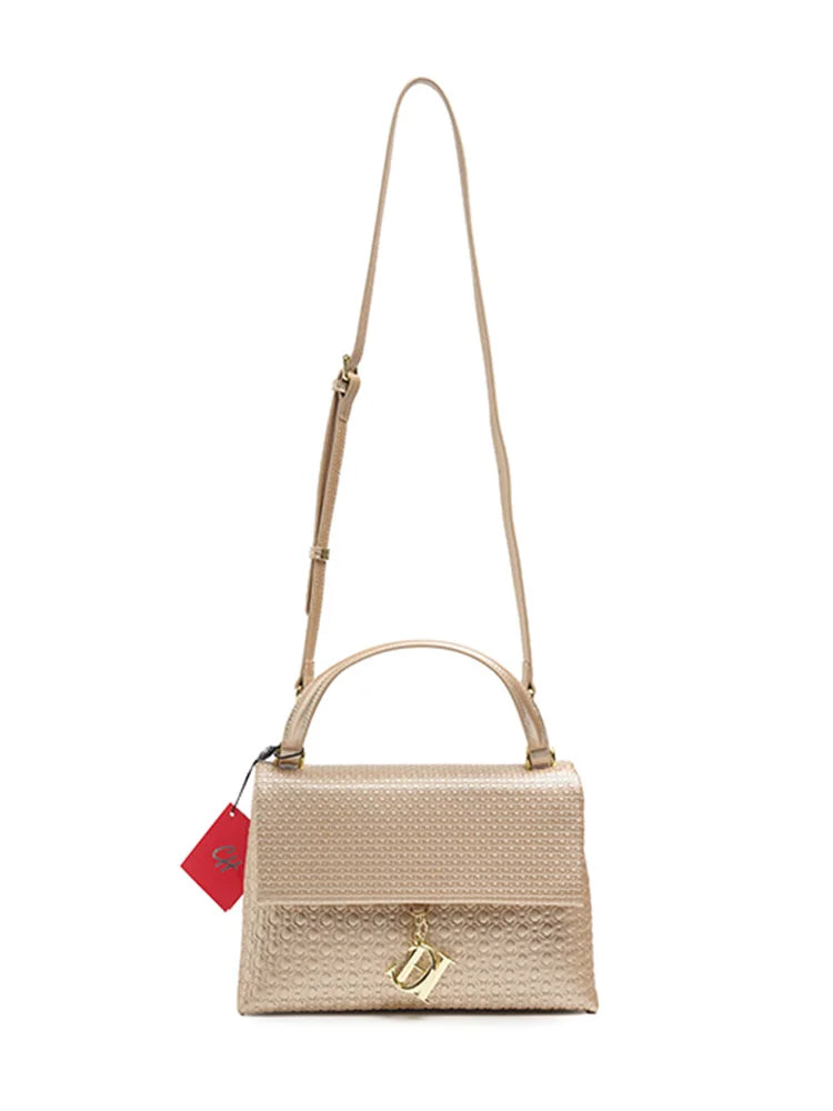 Exquisite Solid Color Brand Classic Letter Logo Buckle Women's Handbag Large Capacity High-quality Women's Elegant Lightweight Luxury Handbag