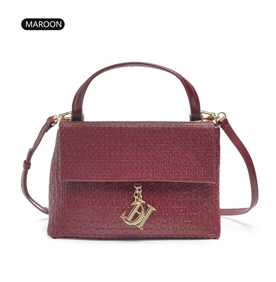 Exquisite Solid Color Brand Classic Letter Logo Buckle Women's Handbag Large Capacity High-quality Women's Elegant Lightweight Luxury Handbag