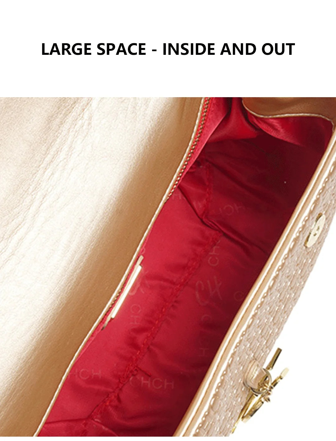 Exquisite Solid Color Brand Classic Letter Logo Buckle Women's Handbag Large Capacity High-quality Women's Elegant Lightweight Luxury Handbag