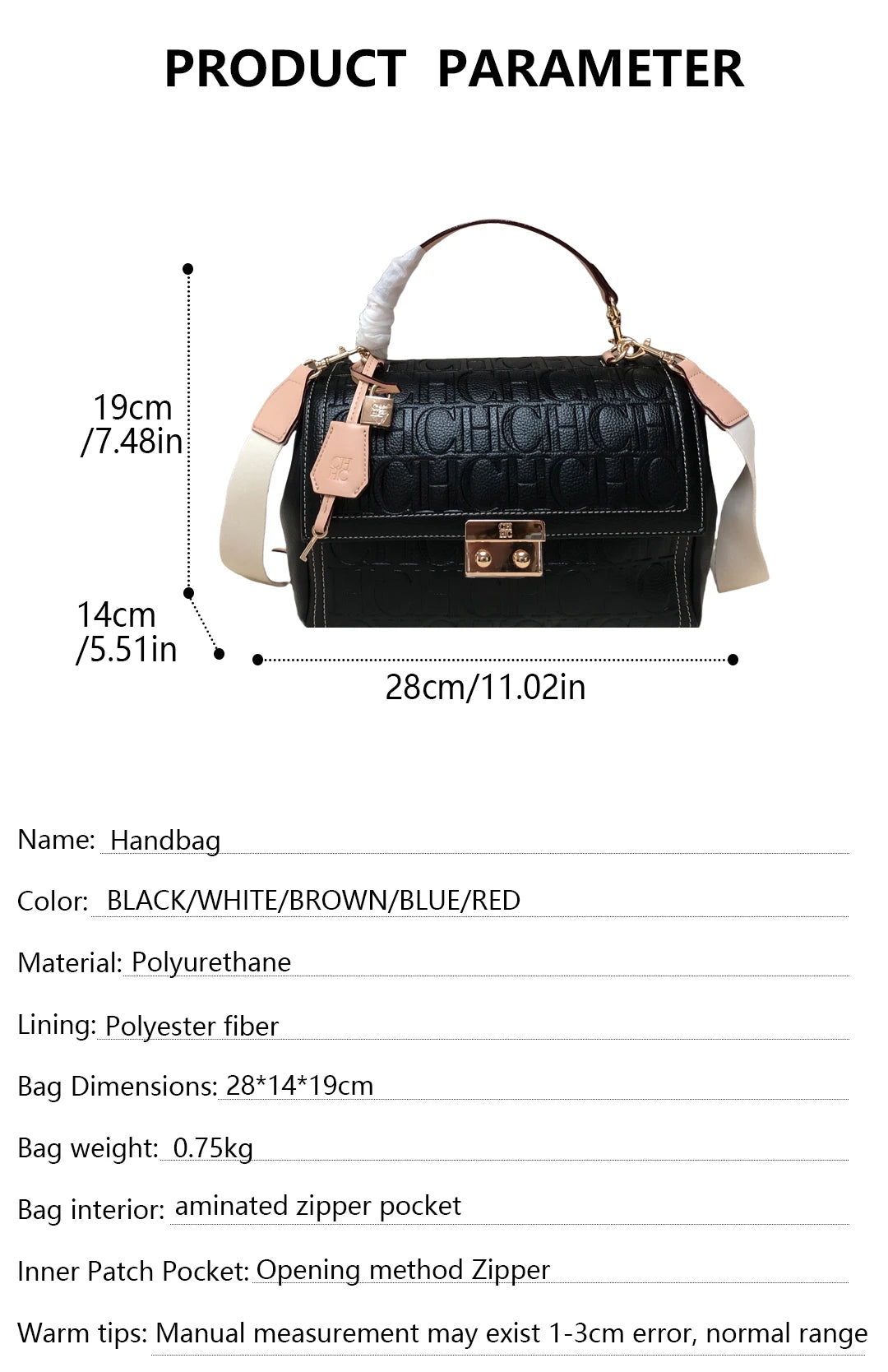 Exquisite Multifunctional Women's Handbag with High-quality PU Material Zipper Lock Fashionable and Exquisite Large Capacity Printing Commuting Women's Handbag