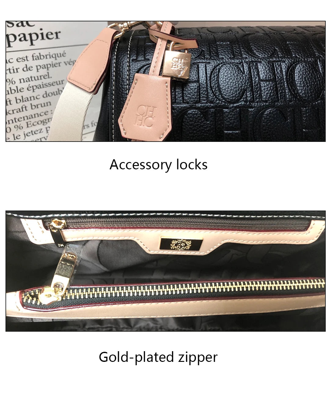 Exquisite Multifunctional Women's Handbag with High-quality PU Material Zipper Lock Fashionable and Exquisite Large Capacity Printing Commuting Women's Handbag