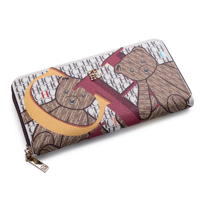 Exquisite Multi-color Women's Wallet Print Design Fashionable Classic Women's Wallet Solid Color Design High-quality Card Holder