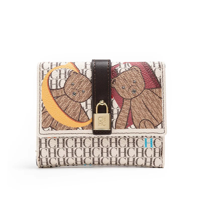 Exquisite High-end High-quality Standard Wallet Women's Temperament Style Card Wallet Fashionable and Multifunctional Letter Printing Design