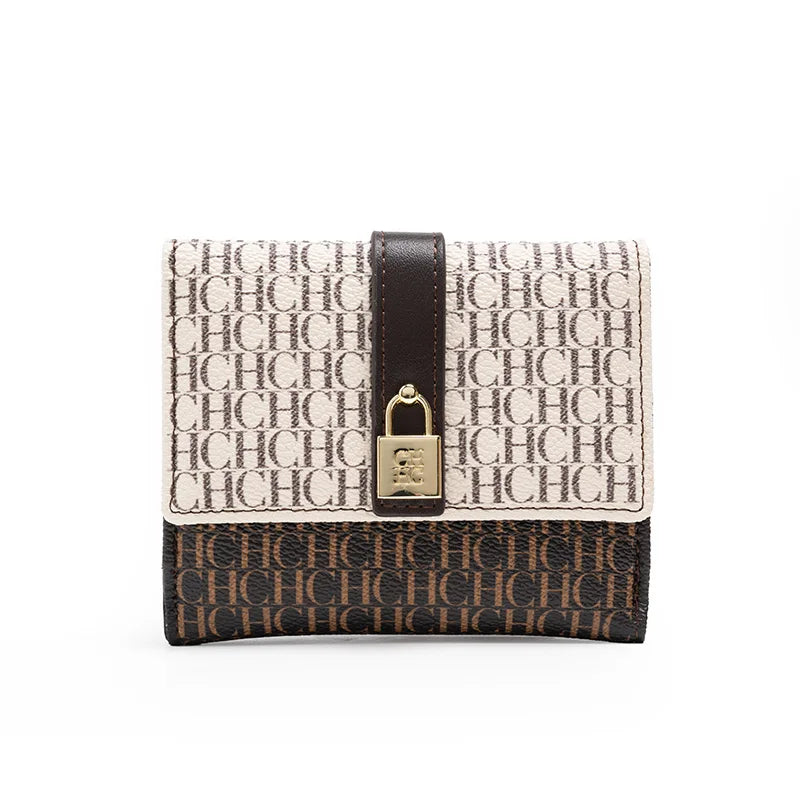 Exquisite High-end High-quality Standard Wallet Women's Temperament Style Card Wallet Fashionable and Multifunctional Letter Printing Design