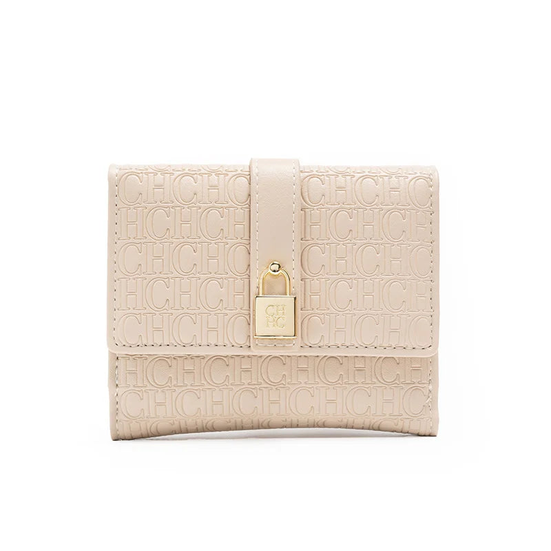 Exquisite High-end High-quality Standard Wallet Women's Temperament Style Card Wallet Fashionable and Multifunctional Letter Printing Design
