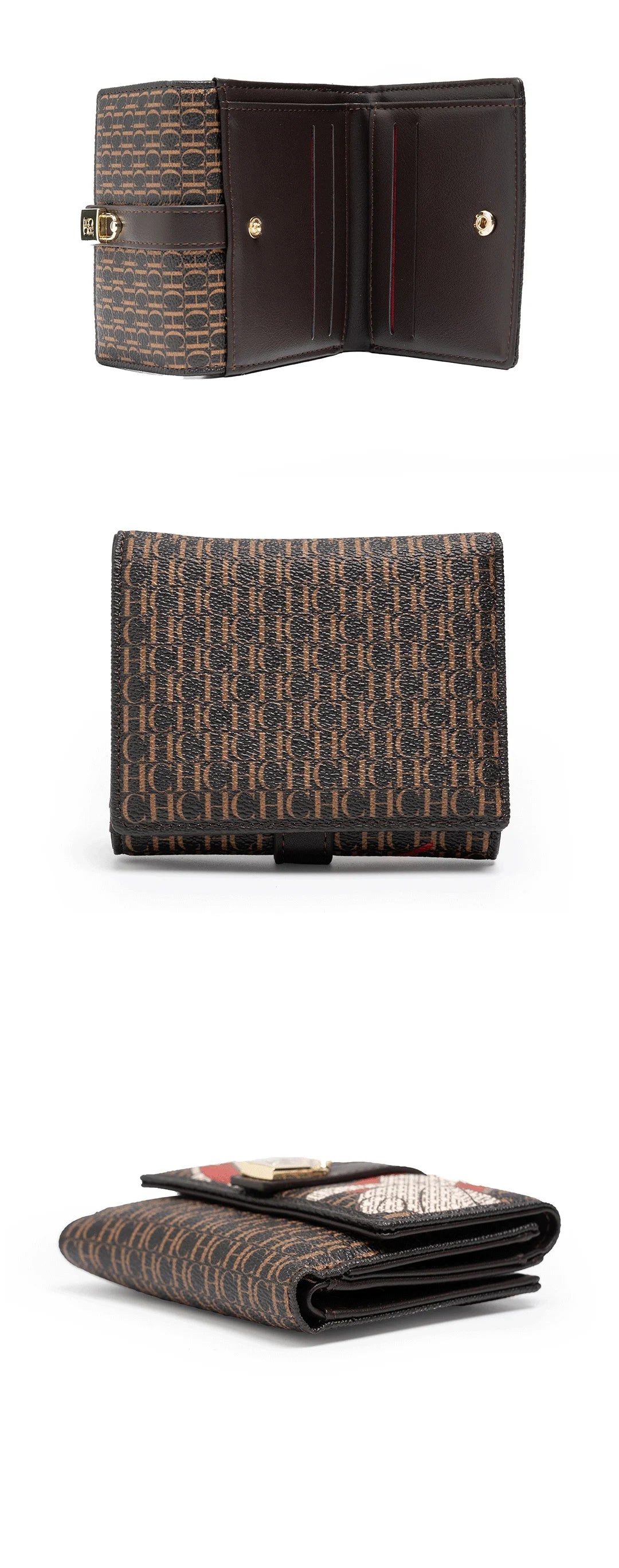 Exquisite High-end High-quality Standard Wallet Women's Temperament Style Card Wallet Fashionable and Multifunctional Letter Printing Design