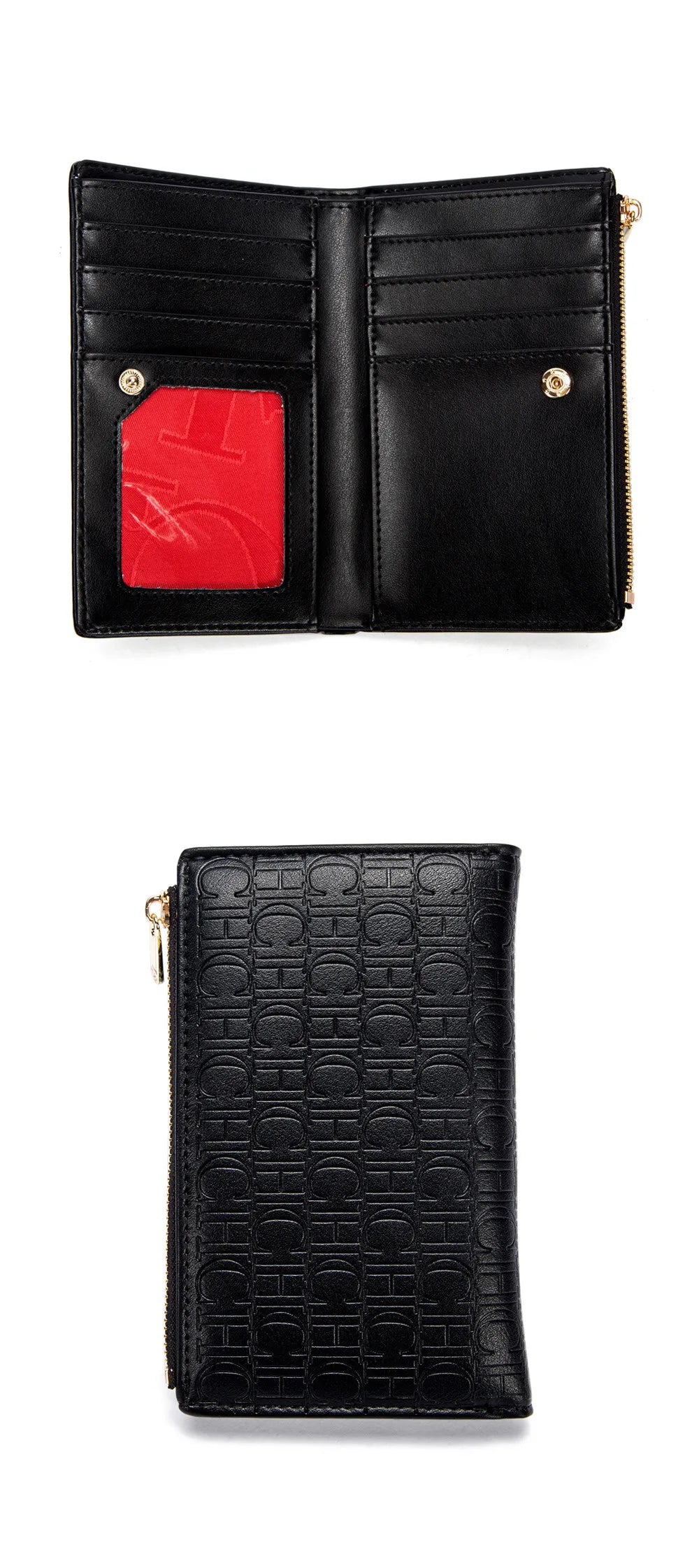 Exquisite Leather Zipper Engraved Short Women's Wallet 2025 New Coin Solid Color Wallet High Quality Fashion Luxury Wallet Suitcase