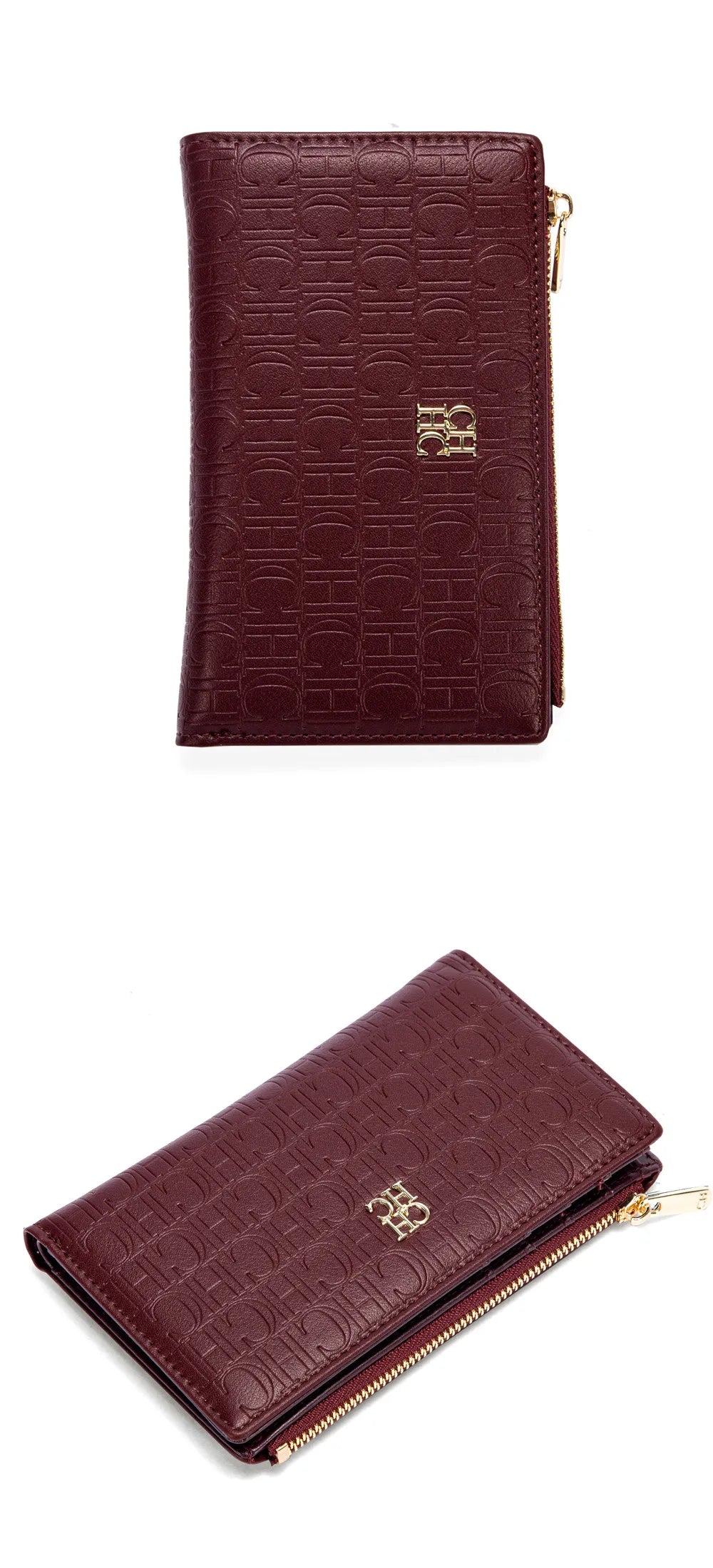 Exquisite Leather Zipper Engraved Short Women's Wallet 2025 New Coin Solid Color Wallet High Quality Fashion Luxury Wallet Suitcase