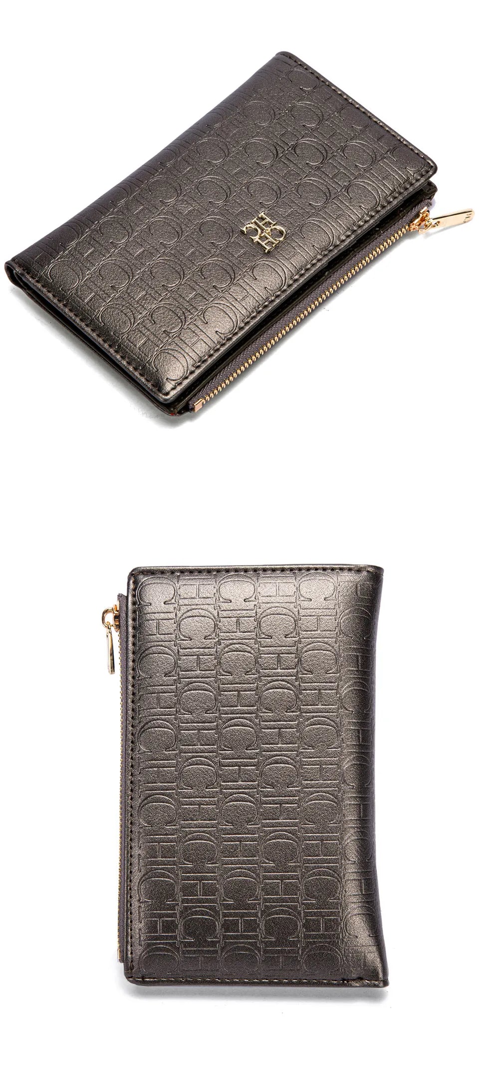 Exquisite Leather Zipper Engraved Short Women's Wallet 2025 New Coin Solid Color Wallet High Quality Fashion Luxury Wallet Suitcase
