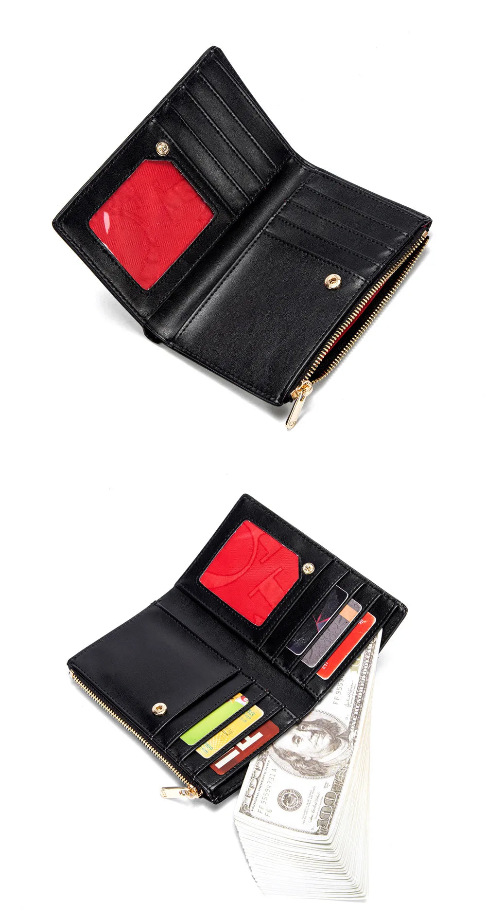 Exquisite Leather Zipper Engraved Short Women's Wallet 2025 New Coin Solid Color Wallet High Quality Fashion Luxury Wallet Suitcase