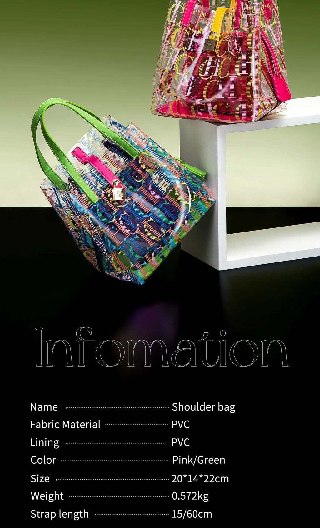 Exquisite Transparent Women's Handbag Creative Personalized Large Capacity Trendy Brand High-quality Fashion Design Women's Handbag