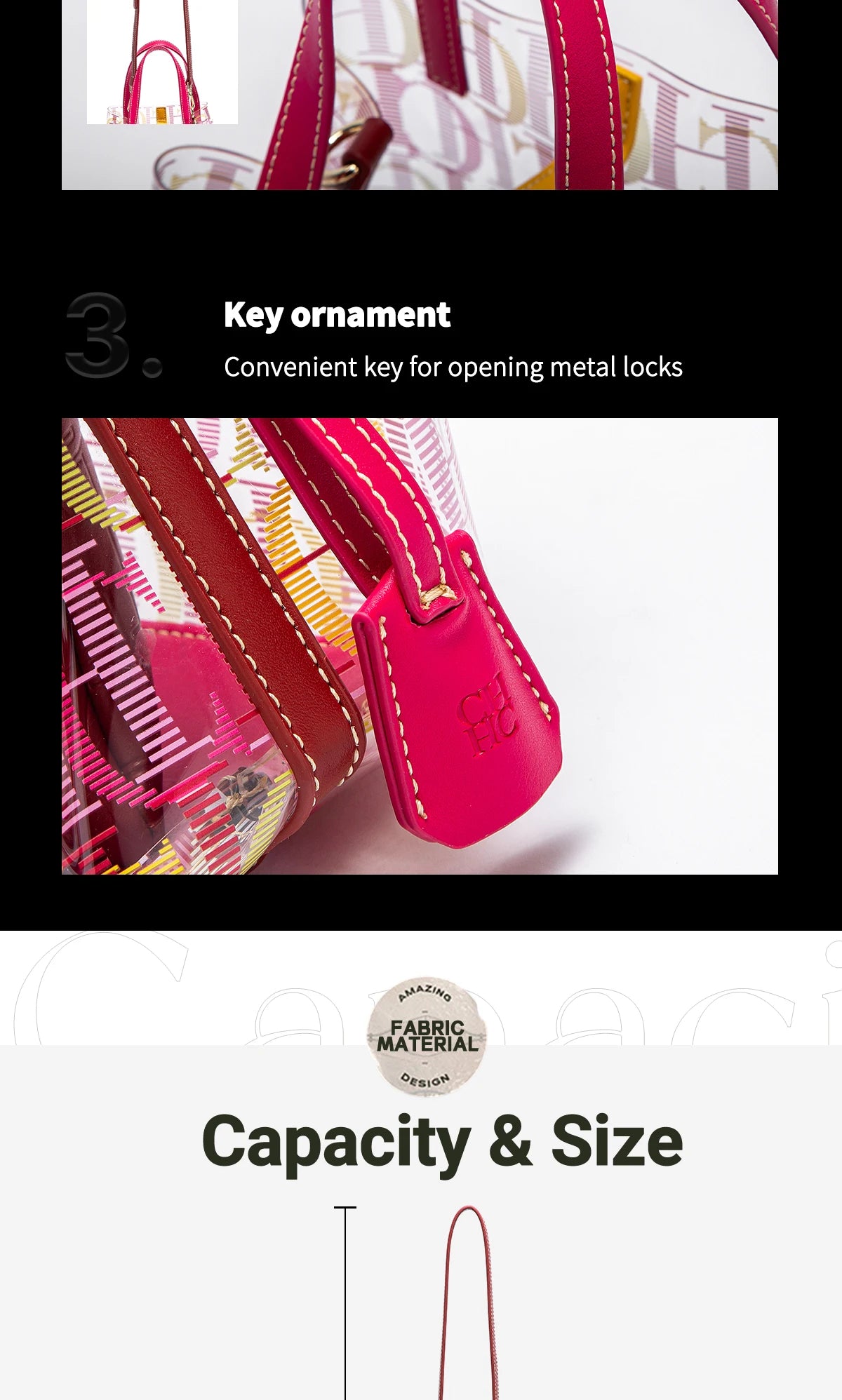 Exquisite Transparent Women's Handbag Creative Personalized Large Capacity Trendy Brand High-quality Fashion Design Women's Handbag
