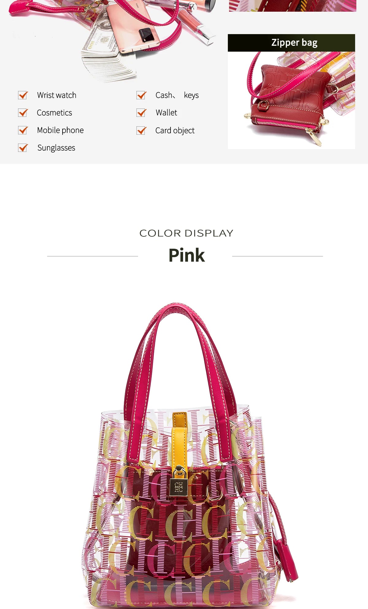 Exquisite Transparent Women's Handbag Creative Personalized Large Capacity Trendy Brand High-quality Fashion Design Women's Handbag