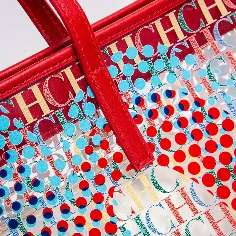 Exquisite Large Capacity Daily Casual High-quality Women's Handbag with High Sense of Women's Temperament Colorful Double-layer Shoulder Bag
