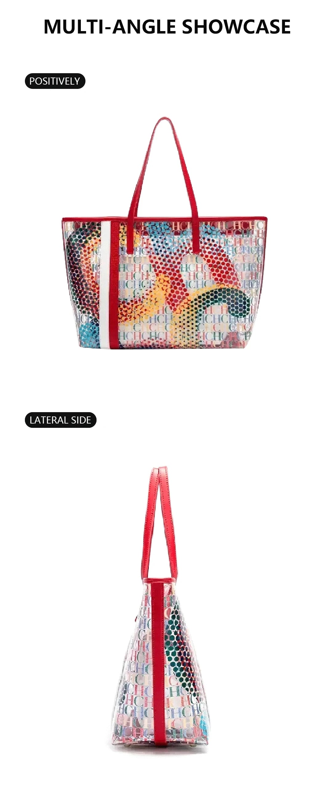 Exquisite Large Capacity Daily Casual High-quality Women's Handbag with High Sense of Women's Temperament Colorful Double-layer Shoulder Bag