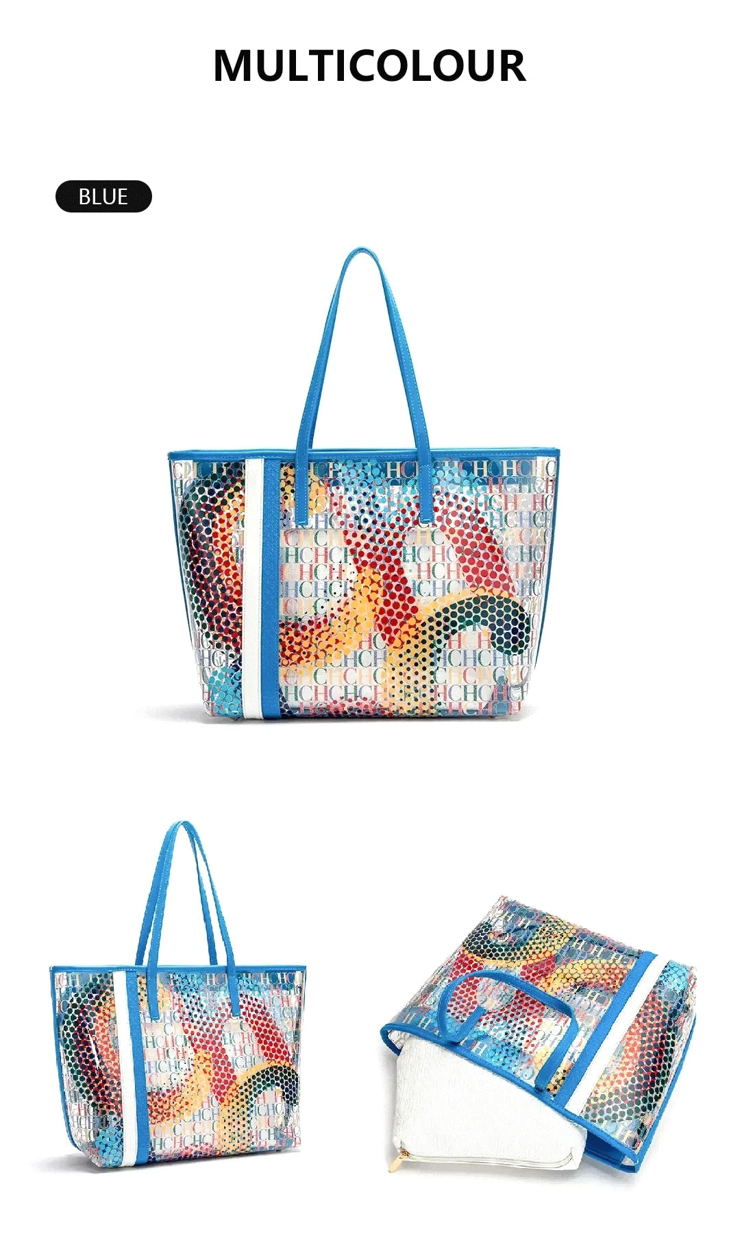 Exquisite Large Capacity Daily Casual High-quality Women's Handbag with High Sense of Women's Temperament Colorful Double-layer Shoulder Bag