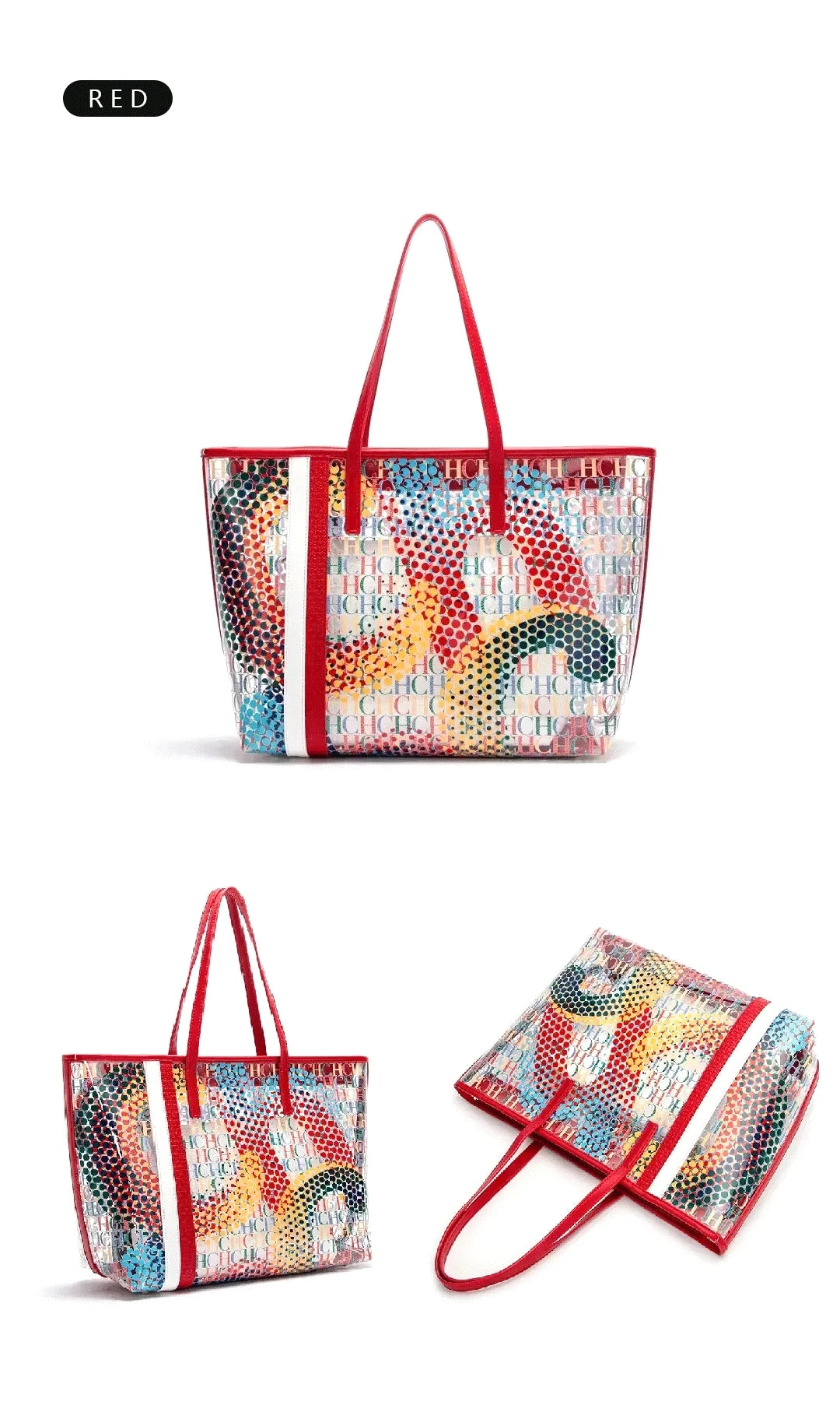 Exquisite Large Capacity Daily Casual High-quality Women's Handbag with High Sense of Women's Temperament Colorful Double-layer Shoulder Bag