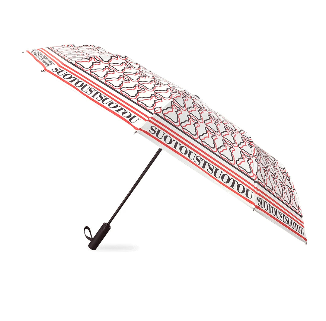 Exquisite and High-quality Windproof Automatic Commuting Folding Umbrella with Cute Printing and Creative Letter Design Straight Handle Multifunctional Umbrella