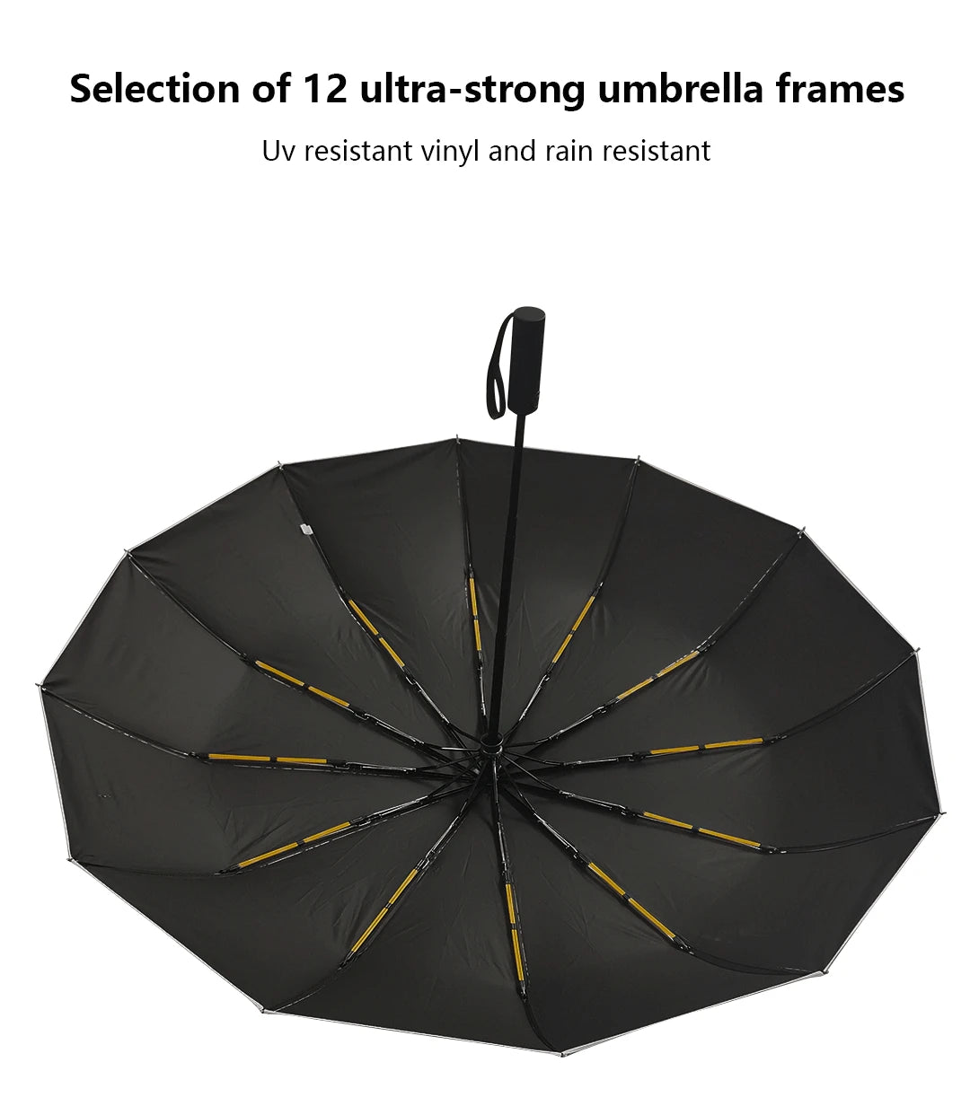 Exquisite and High-quality Windproof Automatic Commuting Folding Umbrella with Cute Printing and Creative Letter Design Straight Handle Multifunctional Umbrella