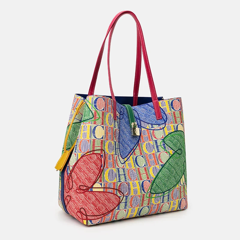 Exquisite Multifunctional Women's Handbag with Fashionable Letter Printing Design Single Shoulder Bag Large Capacity Women's Crossbody Bag High-end Texture