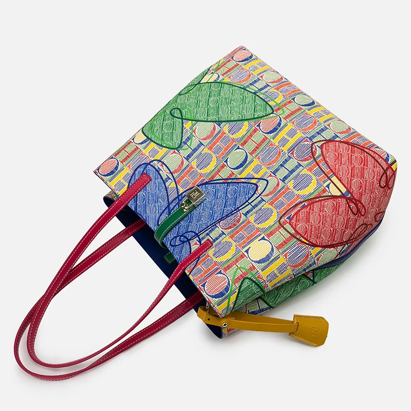 Exquisite Multifunctional Women's Handbag with Fashionable Letter Printing Design Single Shoulder Bag Large Capacity Women's Crossbody Bag High-end Texture