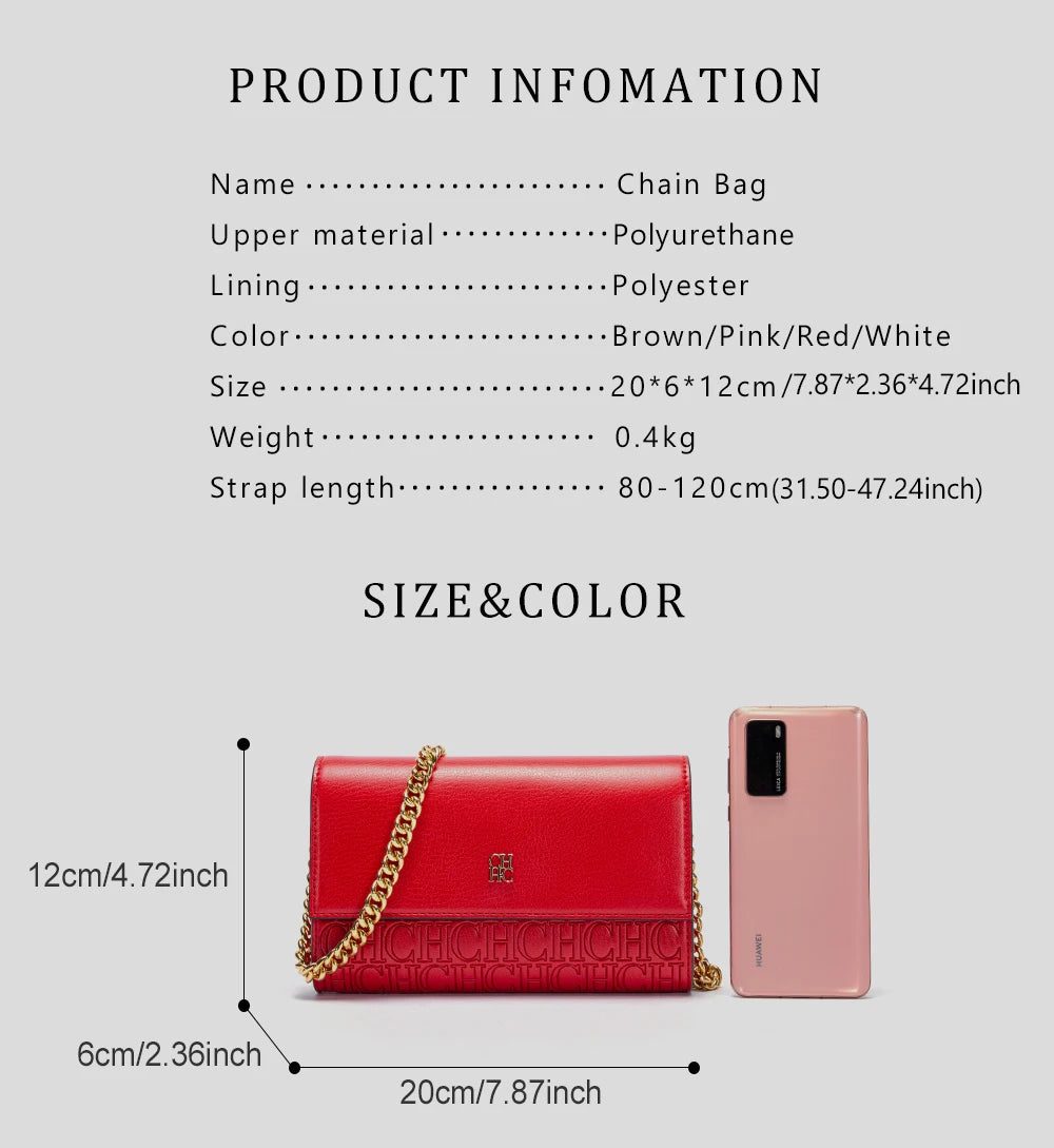 Exquisite Craftsmanship Women's Chain Bag Light Luxury Design Temperament Crossbody Bag 2025 New Classic Chain Bag Women's Crossbody Bag