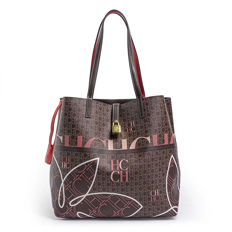 Simple Atmosphere Style Women's Handbag Fashion Women's Handbag Unique Print Design Women's Large Capacity Commuter Bag