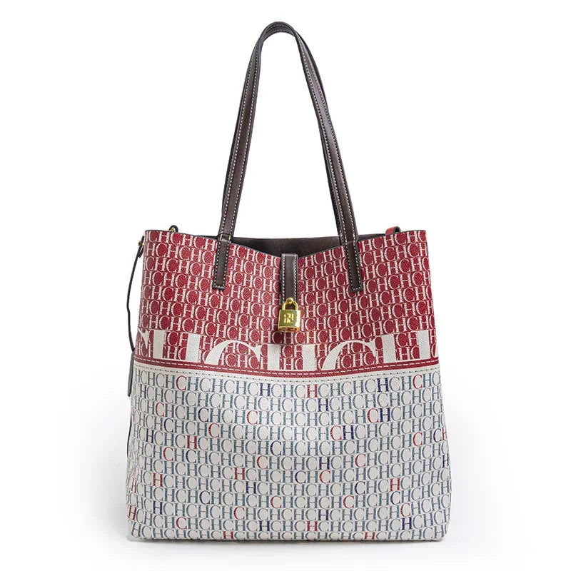 Simple Atmosphere Style Women's Handbag Fashion Women's Handbag Unique Print Design Women's Large Capacity Commuter Bag
