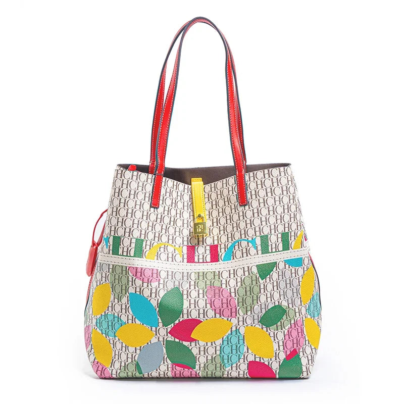 Simple Atmosphere Style Women's Handbag Fashion Women's Handbag Unique Print Design Women's Large Capacity Commuter Bag