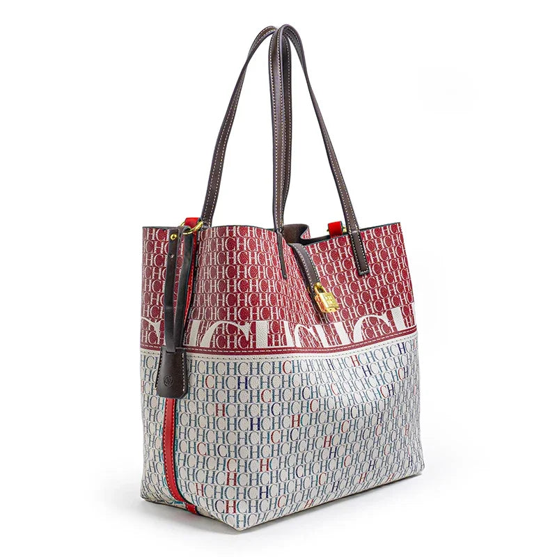 Simple Atmosphere Style Women's Handbag Fashion Women's Handbag Unique Print Design Women's Large Capacity Commuter Bag