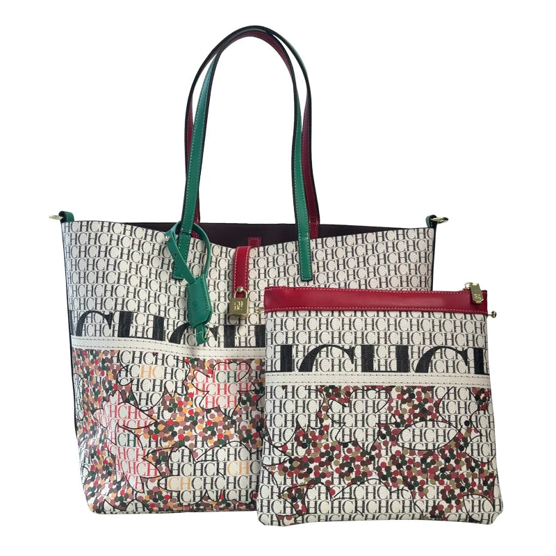 Simple Atmosphere Style Women's Handbag Fashion Women's Handbag Unique Print Design Women's Large Capacity Commuter Bag