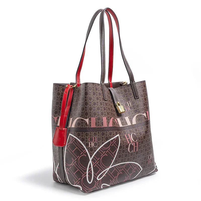 Simple Atmosphere Style Women's Handbag Fashion Women's Handbag Unique Print Design Women's Large Capacity Commuter Bag