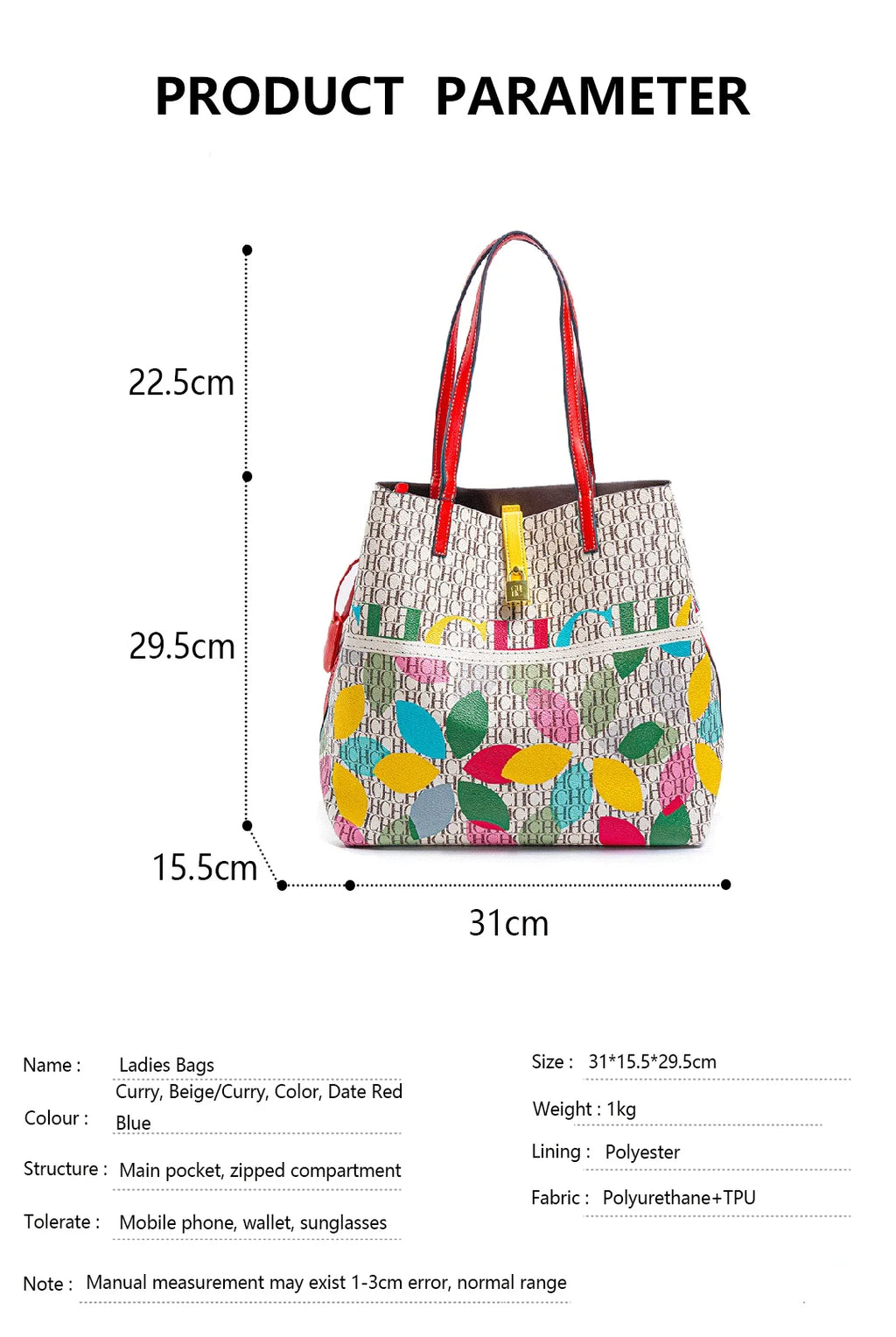 Simple Atmosphere Style Women's Handbag Fashion Women's Handbag Unique Print Design Women's Large Capacity Commuter Bag