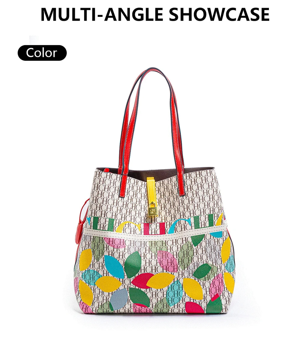 Simple Atmosphere Style Women's Handbag Fashion Women's Handbag Unique Print Design Women's Large Capacity Commuter Bag