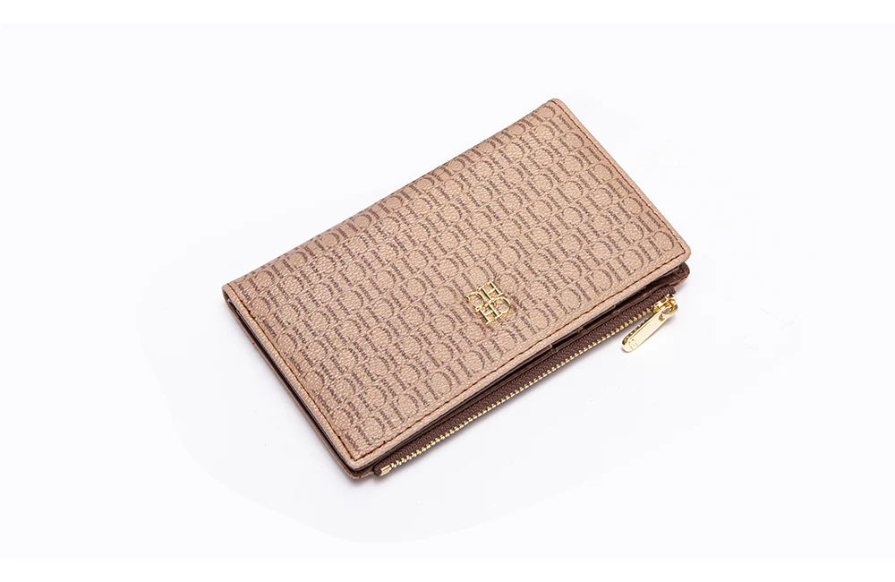 CHCH-Women's Cartoon Printing Long Wallet Retro Classic Wallet PVC Material Fashion Simple Large Capacity Bags