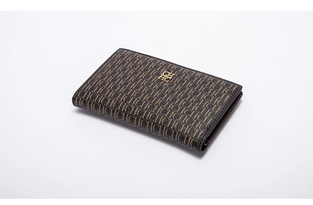 CHCH-Women's Cartoon Printing Long Wallet Retro Classic Wallet PVC Material Fashion Simple Large Capacity Bags