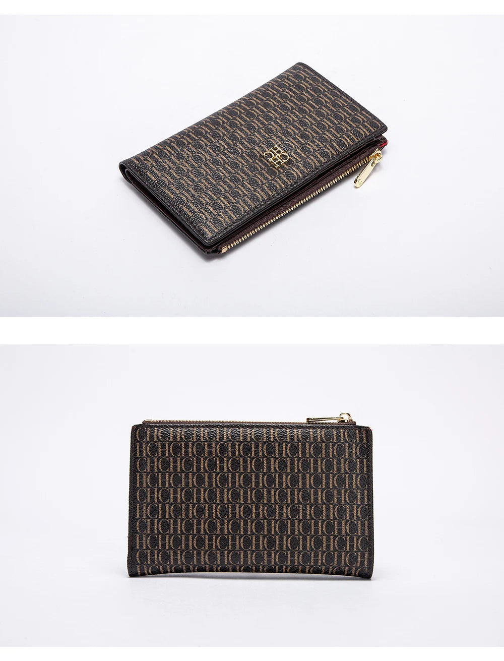 CHCH-Women's Cartoon Printing Long Wallet Retro Classic Wallet PVC Material Fashion Simple Large Capacity Bags