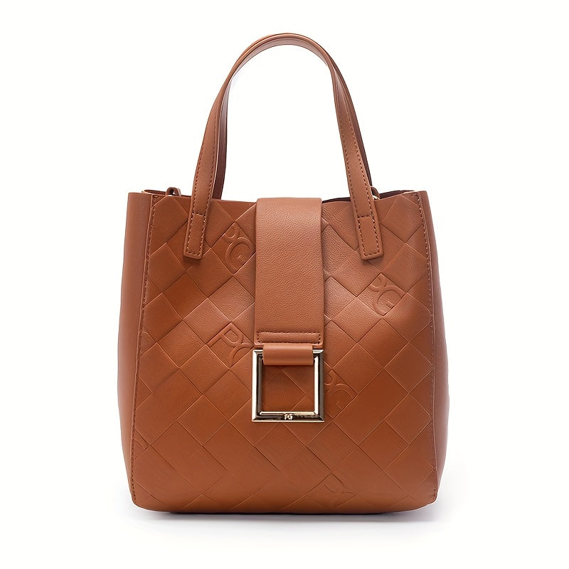 Bolso cruzado acolchado para mujer, estilo elegante, gran capacidad, correa de hombro desmontable, bolso de mano versátil en blanco, rojo, azul o marrón, ideal para uso diario, bolso casual chic | Textura acolchada | Bolso con correa desmontable