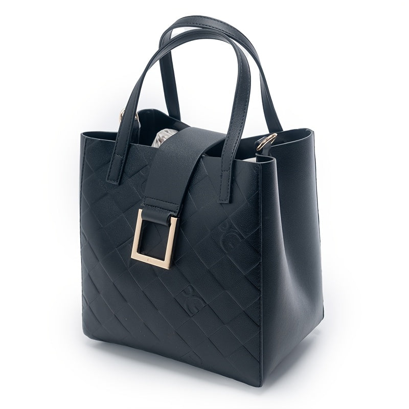 Bolso cruzado acolchado para mujer, estilo elegante, gran capacidad, correa de hombro desmontable, bolso de mano versátil en blanco, rojo, azul o marrón, ideal para uso diario, bolso casual chic | Textura acolchada | Bolso con correa desmontable
