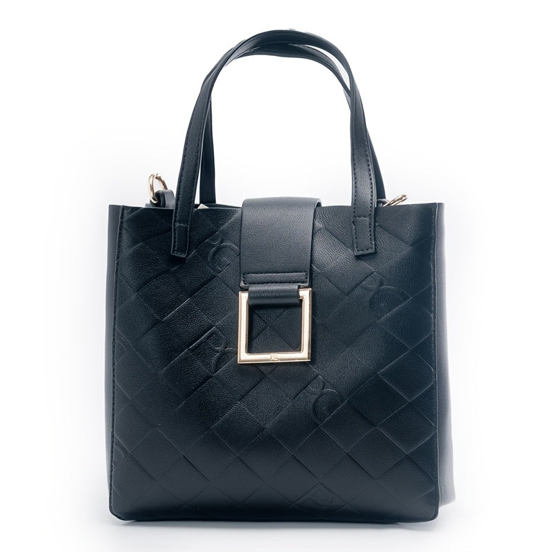Bolso cruzado acolchado para mujer, estilo elegante, gran capacidad, correa de hombro desmontable, bolso de mano versátil en blanco, rojo, azul o marrón, ideal para uso diario, bolso casual chic | Textura acolchada | Bolso con correa desmontable