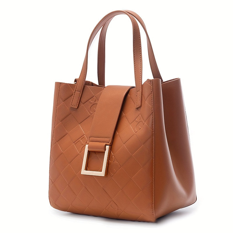 Bolso cruzado acolchado para mujer, estilo elegante, gran capacidad, correa de hombro desmontable, bolso de mano versátil en blanco, rojo, azul o marrón, ideal para uso diario, bolso casual chic | Textura acolchada | Bolso con correa desmontable