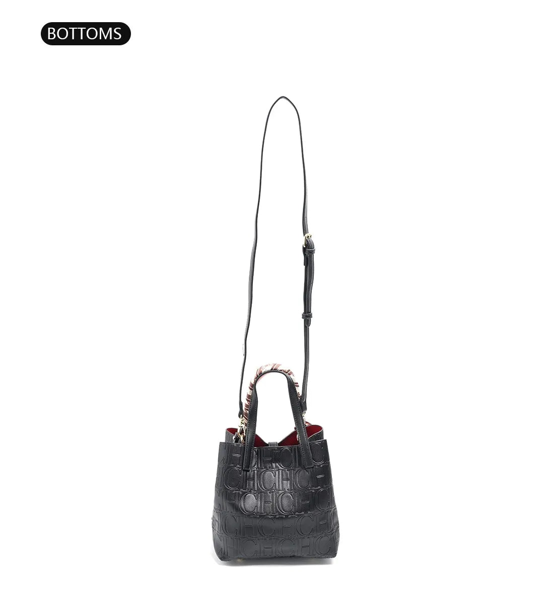 CH High Quality Fashion Ladies Shoulder Bag Senior Sense Pure Colour Letter Print Design Temperament Tote Bag Large Capacity