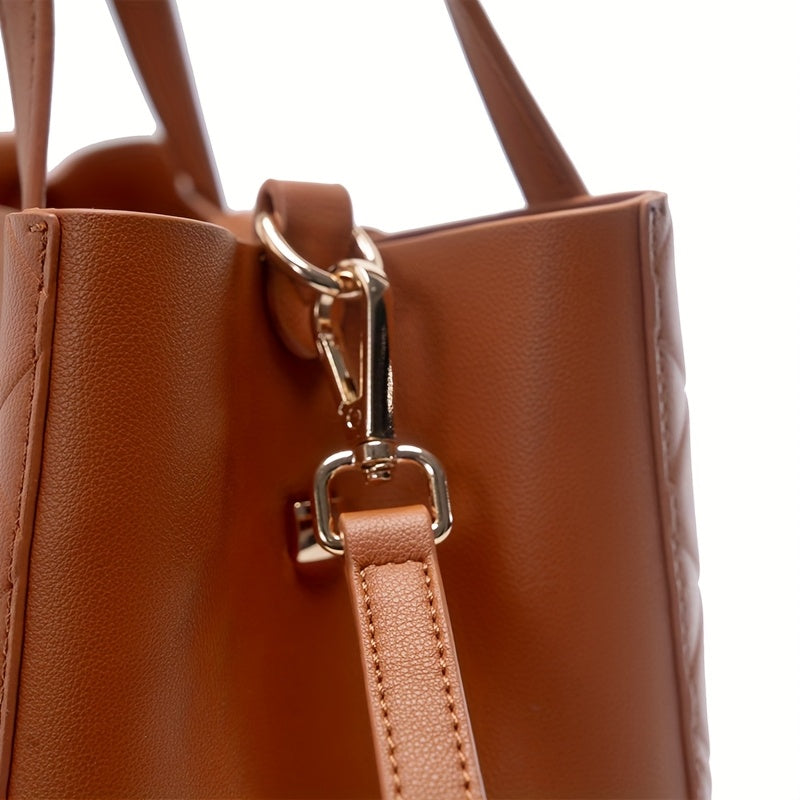 Bolso cruzado acolchado para mujer, estilo elegante, gran capacidad, correa de hombro desmontable, bolso de mano versátil en blanco, rojo, azul o marrón, ideal para uso diario, bolso casual chic | Textura acolchada | Bolso con correa desmontable